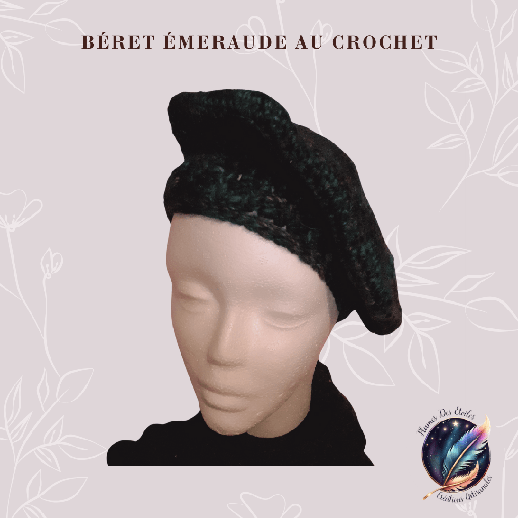 Béret Emeraude au Crochet