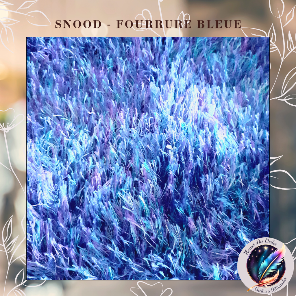 Snood - Fourrure bleue