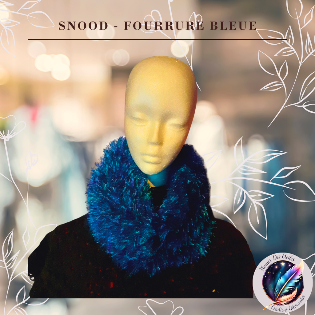 Snood - Fourrure bleue