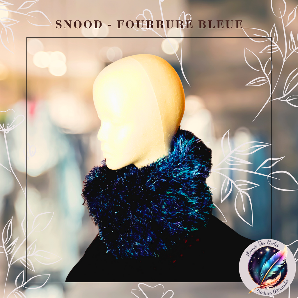 Snood - Fourrure bleue