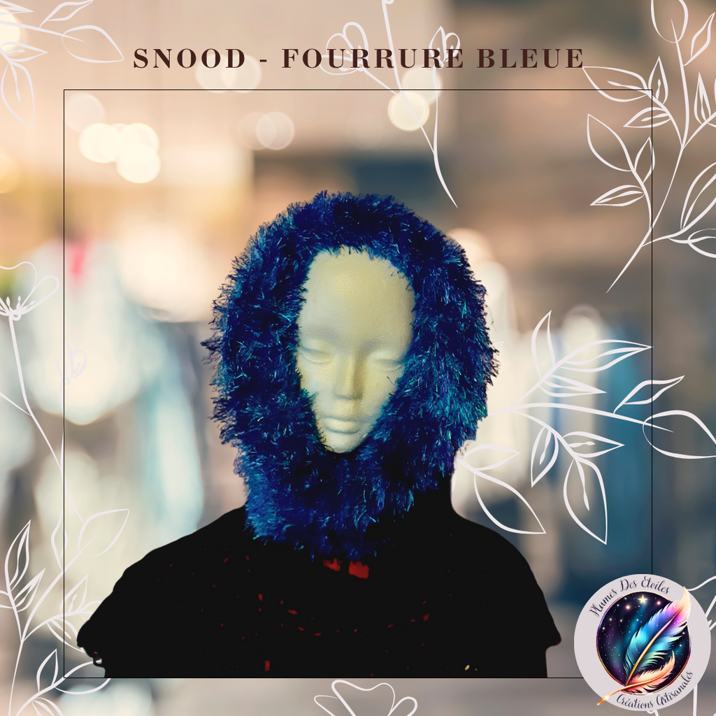 Snood - Fourrure bleue