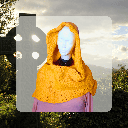 Grand Châle Capuche au crochet