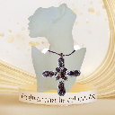 Collier Brodé - Croix Médiévale