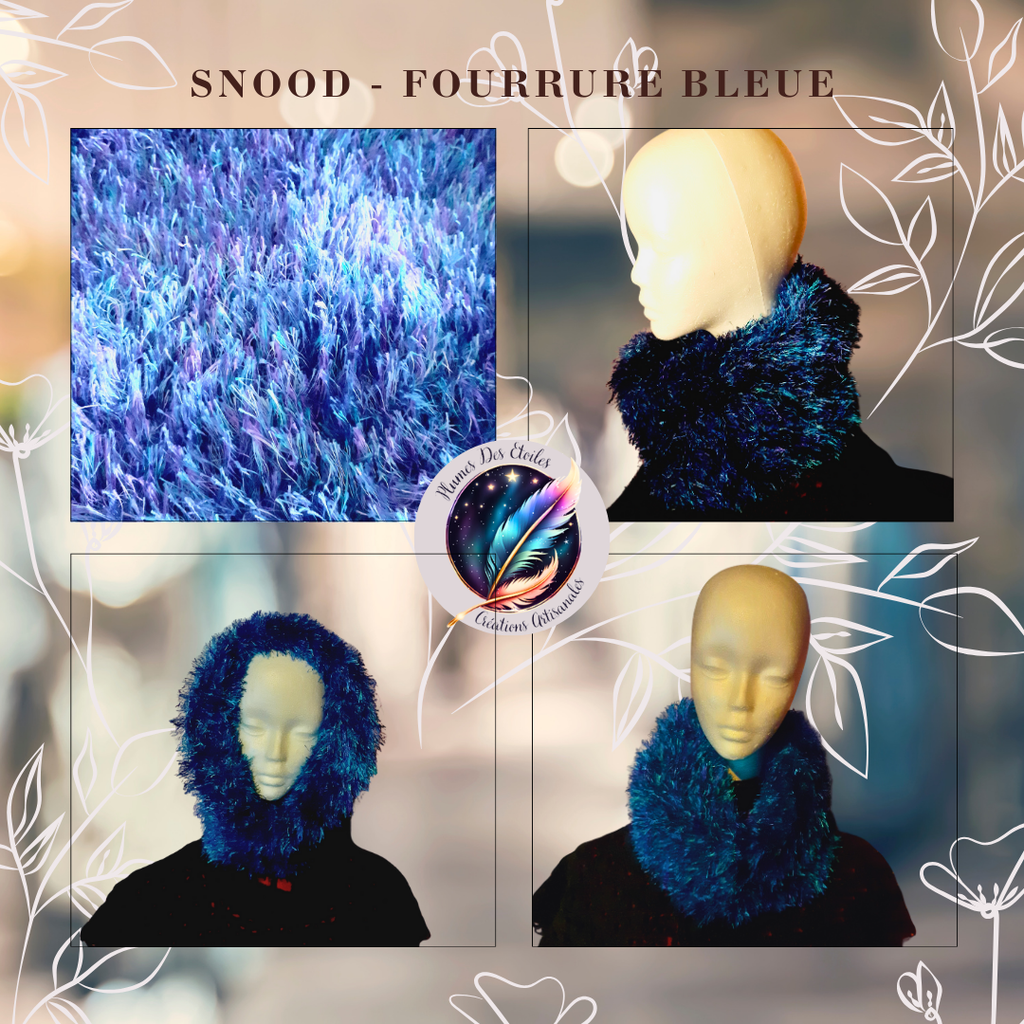 Snood - Fourrure bleue